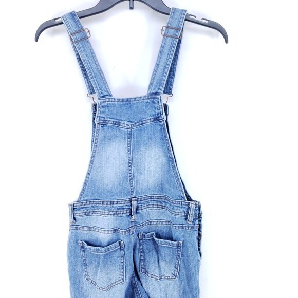 Vanilla Star Fashion Bib Overalls Women's Size Small Destroyed Stretch - Picture 6 of 10